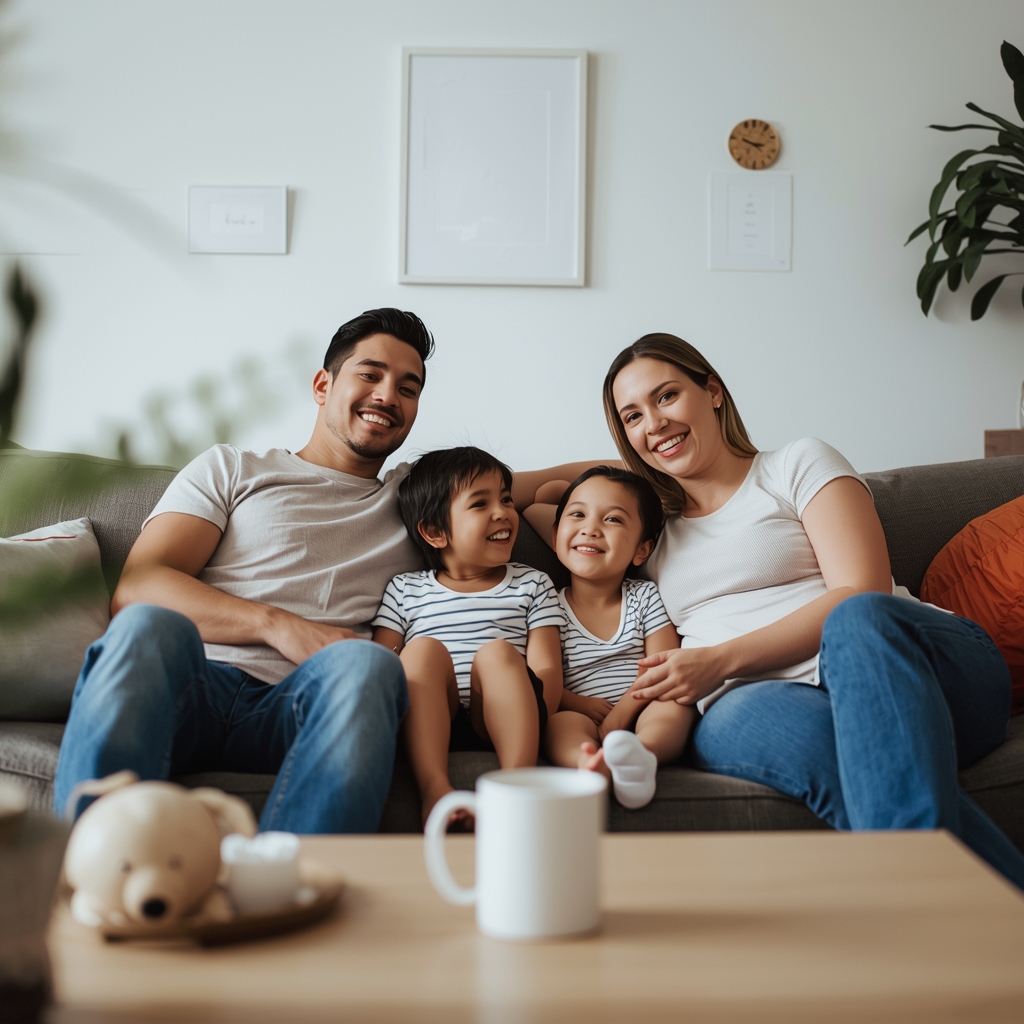Satisfied Fresh Meadows family enjoying their pest-free home after eco-friendly Fresh Meadows pest control service